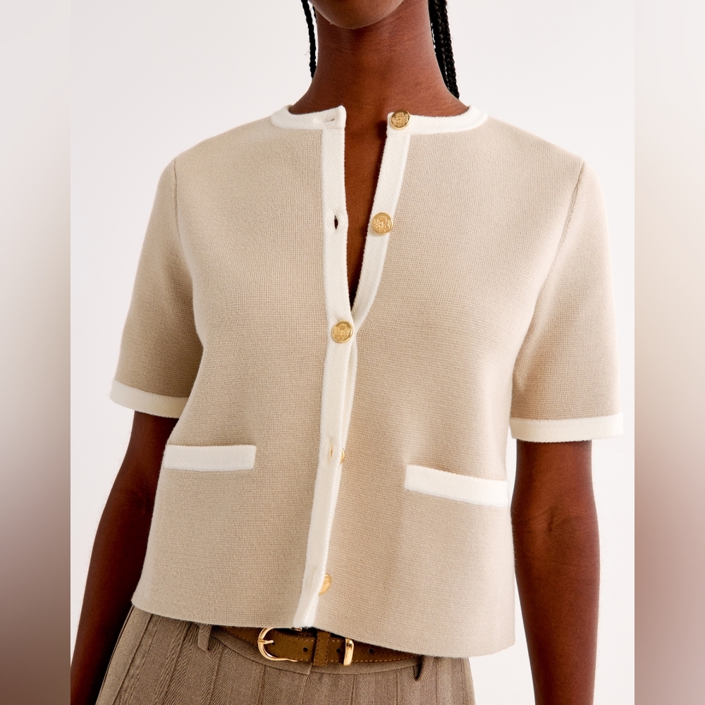 LuxeLoft Short-Sleeve Cardigan